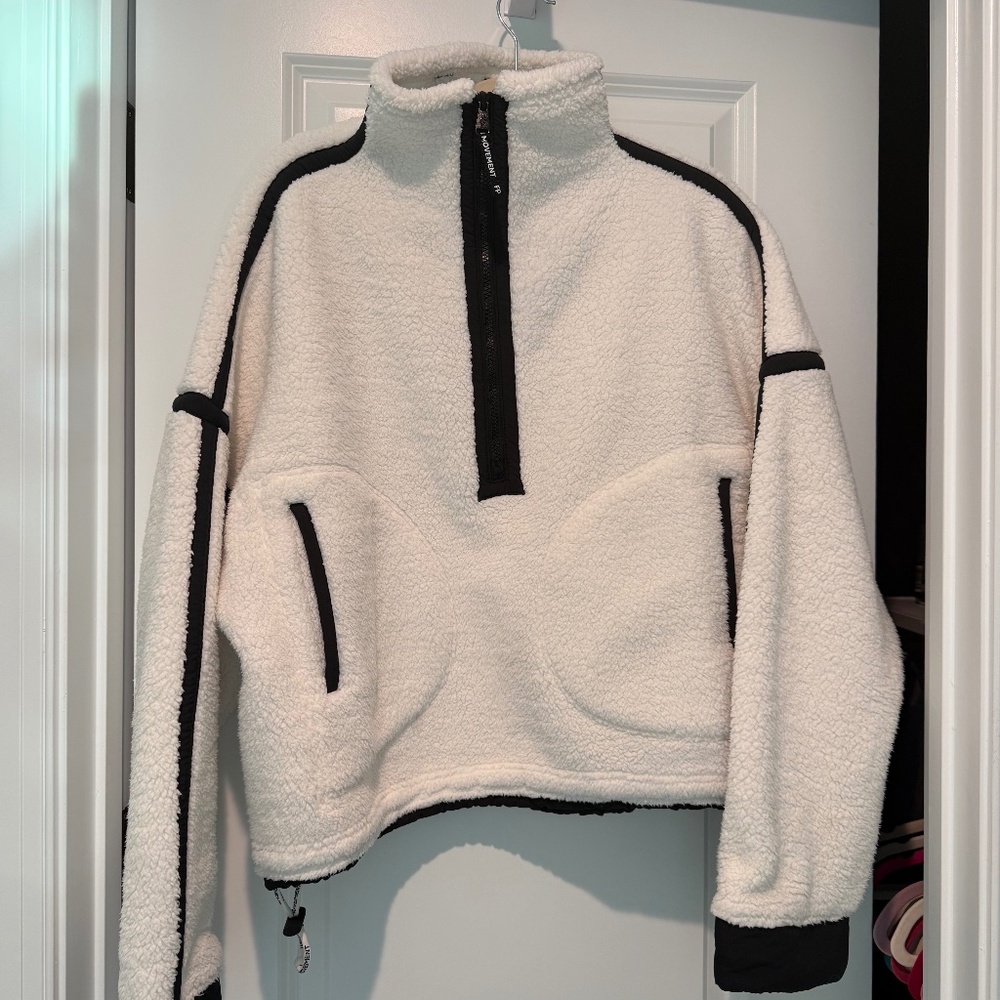 Mountain High Half Zip Fleece - White